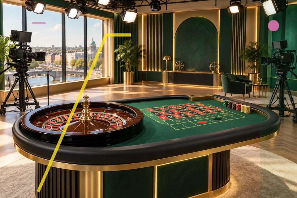 unibet casino games ireland: live casino roulette studio and broadcast equipment