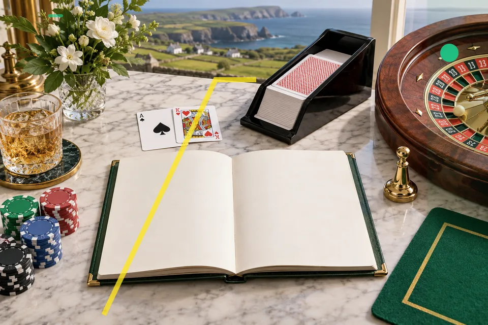 unibet casino games ireland: casino table rules with cards roulette and a rules booklet