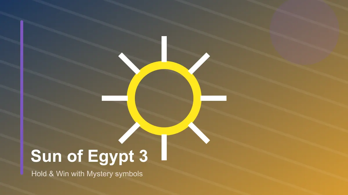 Sun of Egypt 3 Hold & Win with Mystery symbols editorial artwork