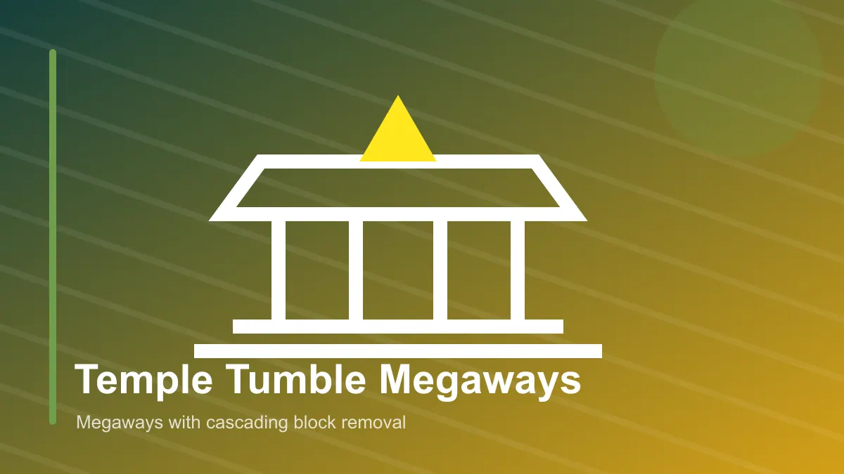 Temple Tumble Megaways Megaways with cascading block removal editorial artwork